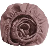 Yumeko Spannbettlaken Baumwollsatin 140x200 Rosa - Eco, Bio & Fairtrade