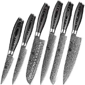 Xinzuo - Damastmesser Set 6-teilig - B20 Ya Serie