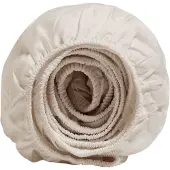 Yumeko Spannbettlaken Baumwollsatin 160x200 Naturell - Eco, Bio & Fairtrade