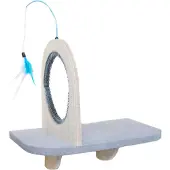 Afp - Skywalk Groom & Play Platform - Wall-mounted platform with toys and rubber grooming brushes
