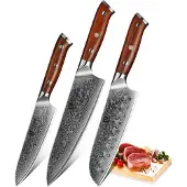Xinzuo - Damastmesser Set 3-teilig - B13R Yu series