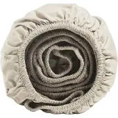 Yumeko Spannbettlaken Perkal Baumwolle 90x200 Beige - Eco, Bio & Fairtrade