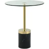 Alygn | Beistelltisch Lana Marmor Schwarz Marmor 46x46x53 cm | NADUVI
