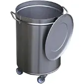 Gastro Abfalleimer mit Rollen und Deckel 100L