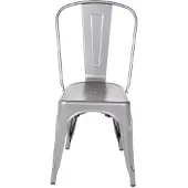 Bolero Bistrostuhl aus Stahl grau (4 Stück)