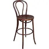 Fameg Bugholz Hocker Bistro Stil aus Holz, 109 cm hoch, Sitzhöhe 75 cm