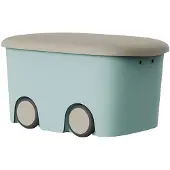 Plastiken Multifunktions-aufbewahrungsbox Mit Rollen 45l Silber Silber One Size