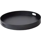 Loft42 | Tablett Naomi Schwarz Metall 60x60x7 cm | NADUVI