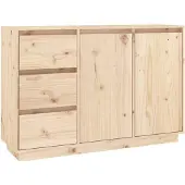 vidaXL Sideboard 111x34x75 cm Massivholz Kiefer