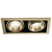 LIGHT-POINT Ghost 2 Einbauspots 2x6W 2700/3000K Brass - , dimmbar, Gold / Messing, für Wohnzimmer, Metall