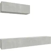 vidaXL 3-tlg. TV-Schrank-Set Betongrau Holzwerkstoff
