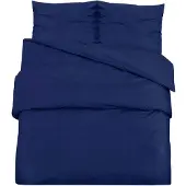 vidaXL Bettwäsche-Set Marineblau 140x200 cm Baumwolle