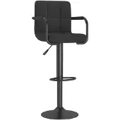 vidaXL Barhocker Schwarz Stoff