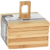 Excellent Housewares Glasuntersetzer aus Bambus, 6er Set