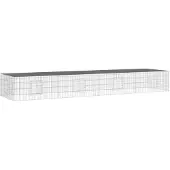 vidaXL Kaninchenkäfig 4 Paneele 433x109x54 cm Verzinktes Eisen