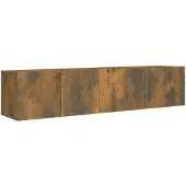 vidaXL 2-tlg. TV-Schrank-Set Räuchereiche Holzwerkstoff