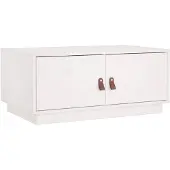 vidaXL Couchtisch Weiß 80x50x35 cm Massivholz Kiefer