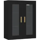vidaXL Hängeschrank Schwarz 69,5x34x90 cm