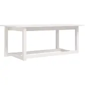 Super Merchant Couchtisch Weiß 110x55x45 cm Massivholz Kiefer