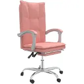 vidaXL Bürostuhl mit Liegefunktion Rosa Kunstleder