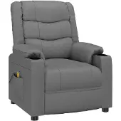vidaXL Massagesessel Grau Kunstleder