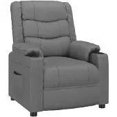 vidaXL Relaxsessel Grau Kunstleder