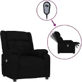 vidaXL Relaxsessel Elektrisch Schwarz Stoff