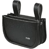 FHB Nageltasche LUKAS 89210 doppelt Leder Gürteltasche schwarz mit 2 Fächer