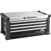 Facom Werkzeugkasten JET+ mit 4 Schubfächer, 4 Module pro Schubfach, schwarz (RAL 9004)