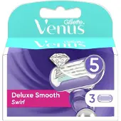 Gillette Venus Deluxe Smooth Swirl Rasierklingen für Frauen - 3 Nachfüllklingen