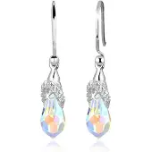 Elli Ohrringe Hänger Kristalle 925 Sterling Silber Elli Weiß