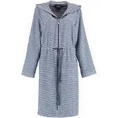 Cawö Bademantel 3335 Uni Kapuze & Reißverschluss Marine Damen-42