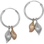 Zeeme Creolen 925/- Sterling Silber 2,7cm Glänzend ZEEme Weiß