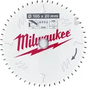 Milwaukee 4932479087 Kreissägeblatt, Kunststoff, Durchmesser 165 m/m, Bohrung 20 – 52 Zähne