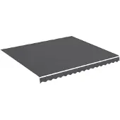 vidaXL Ersatzstoff für Markise Anthrazit 380x345 cm Polyester