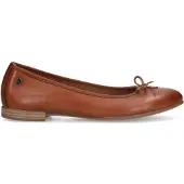 No Stress Cognacfarbene Leder-Ballerinas | Größe 38