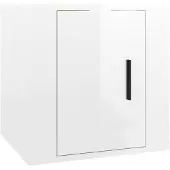 vidaXL TV-Wandschrank Hochglanz-Weiß 40x34,5x40 cm