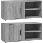 vidaXL TV-Schränke 2 Stk. Grau Sonoma 80x31,5x36 cm Holzwerkstoff