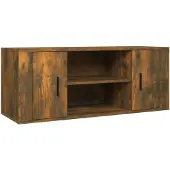 vidaXL TV-Schrank Räuchereiche 100x35x40 cm Holzwerkstoff