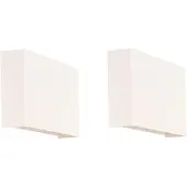 QAZQA 2er-Set moderne Wandleuchten weiß - Otan