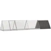 vidaXL Kaninchenkäfig Anthrazit 403,5x80,5x71 cm Verzinkter Stahl