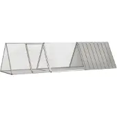 vidaXL Kaninchenkäfig Grau 302,5 x 80,5 x 71 cm Verzinkter Stahl