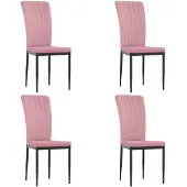 vidaXL Esszimmerstühle 4 Stk. Rosa Samt