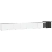 vidaXL Hühnerkäfig Anthrazit 800x91x100 cm Verzinkter Stahl