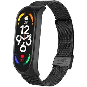 IMoshion Milanaise Faltarmband für Xiaomi Mi Band 7 - Schwarz