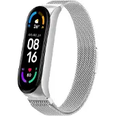 IMoshion Magnetisches Milanaise Armband für das Xiaomi Mi Band 5 / 6 - Silber