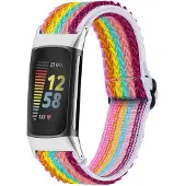 IMoshion Elastisches Nylonarmband für das Fitbit Charge 5 - Mehrfarbig