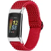 IMoshion Elastisches Nylonarmband für Fitbit Charge 5 - Rot