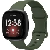 IMoshion Silikon-Armband⁺ für Fitbit Versa 4 / 3 / Sense (2) - Dunkelgrün