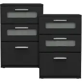ML-Design | Beistelltisch Lena Zwart MDF 40x38x60 cm | NADUVI